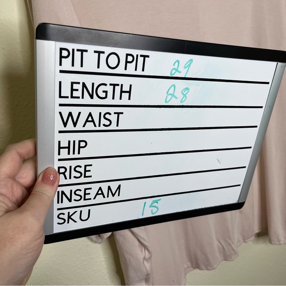 J. Jill pale pink blouse v-neck 3/4 sleeve Sz 2X pullover top mixed fabric - Picture 2 of 6